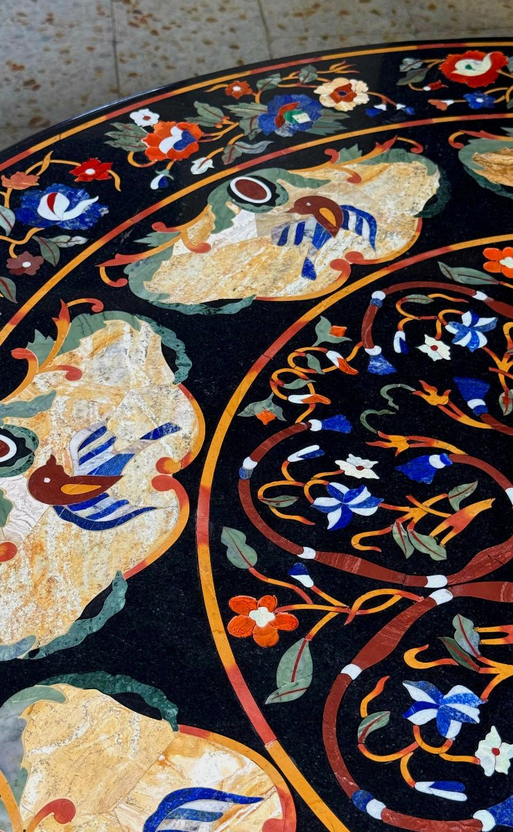Table With Floral Inlays In Marble -photo-8