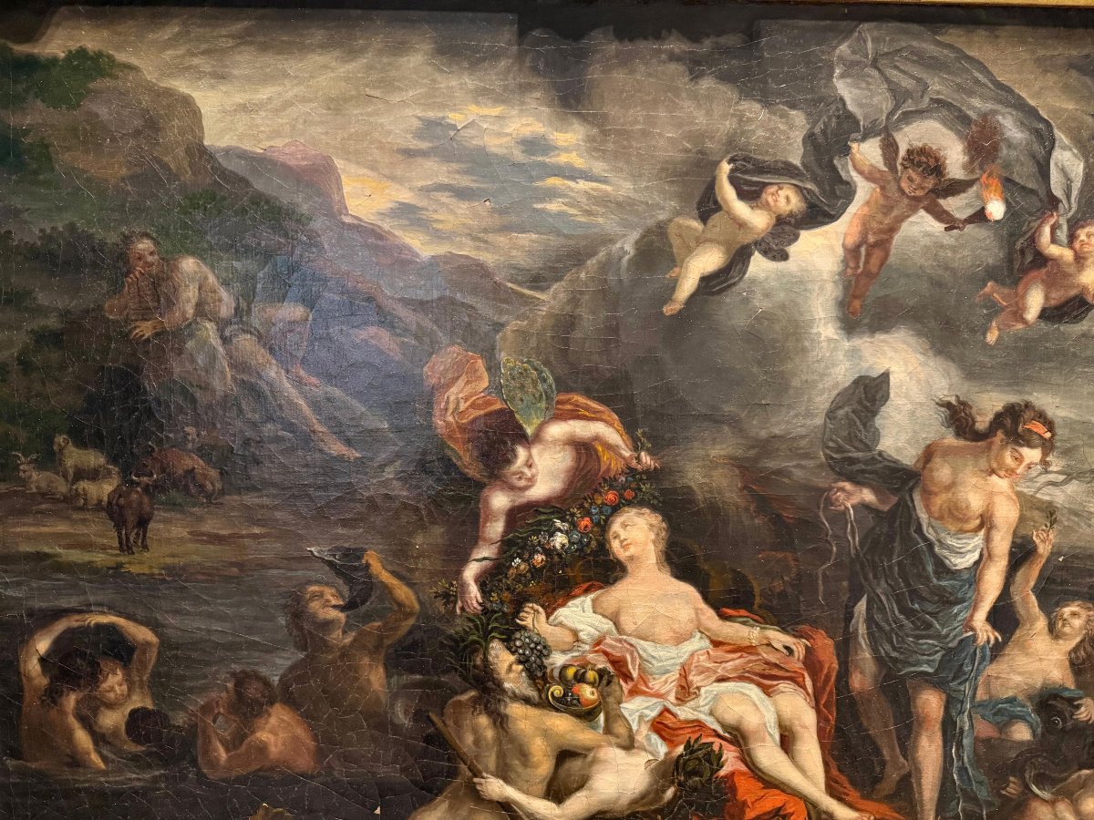 The Triumph Of Galatea Oil On Canvas From The XVIII° Century-photo-4