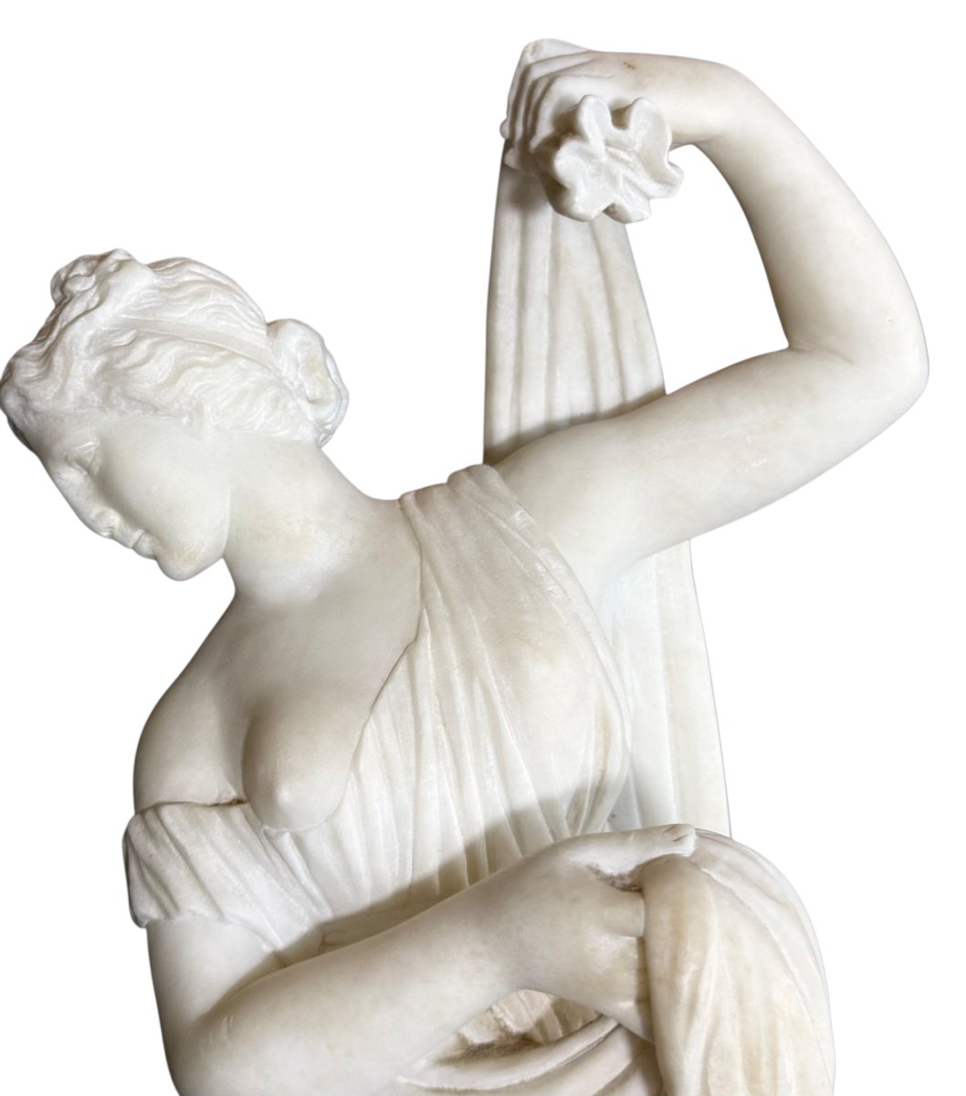 Statue représentant une Vénus Callipyge Carrara Marbre-photo-2