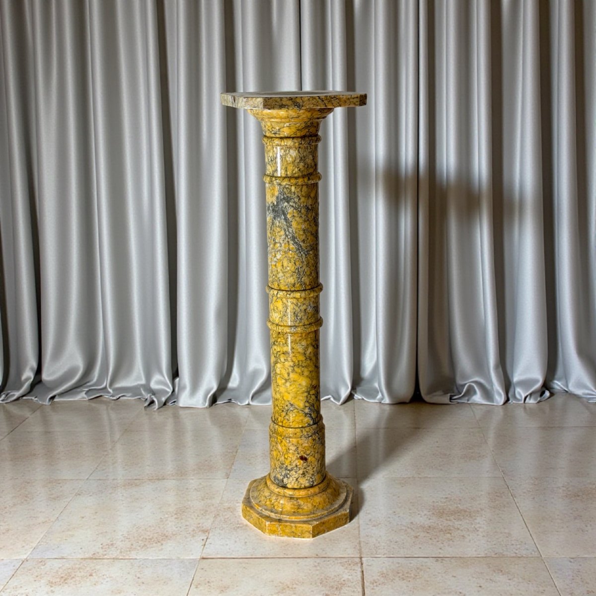 Capital In Arabescato Yellow Marble -photo-2