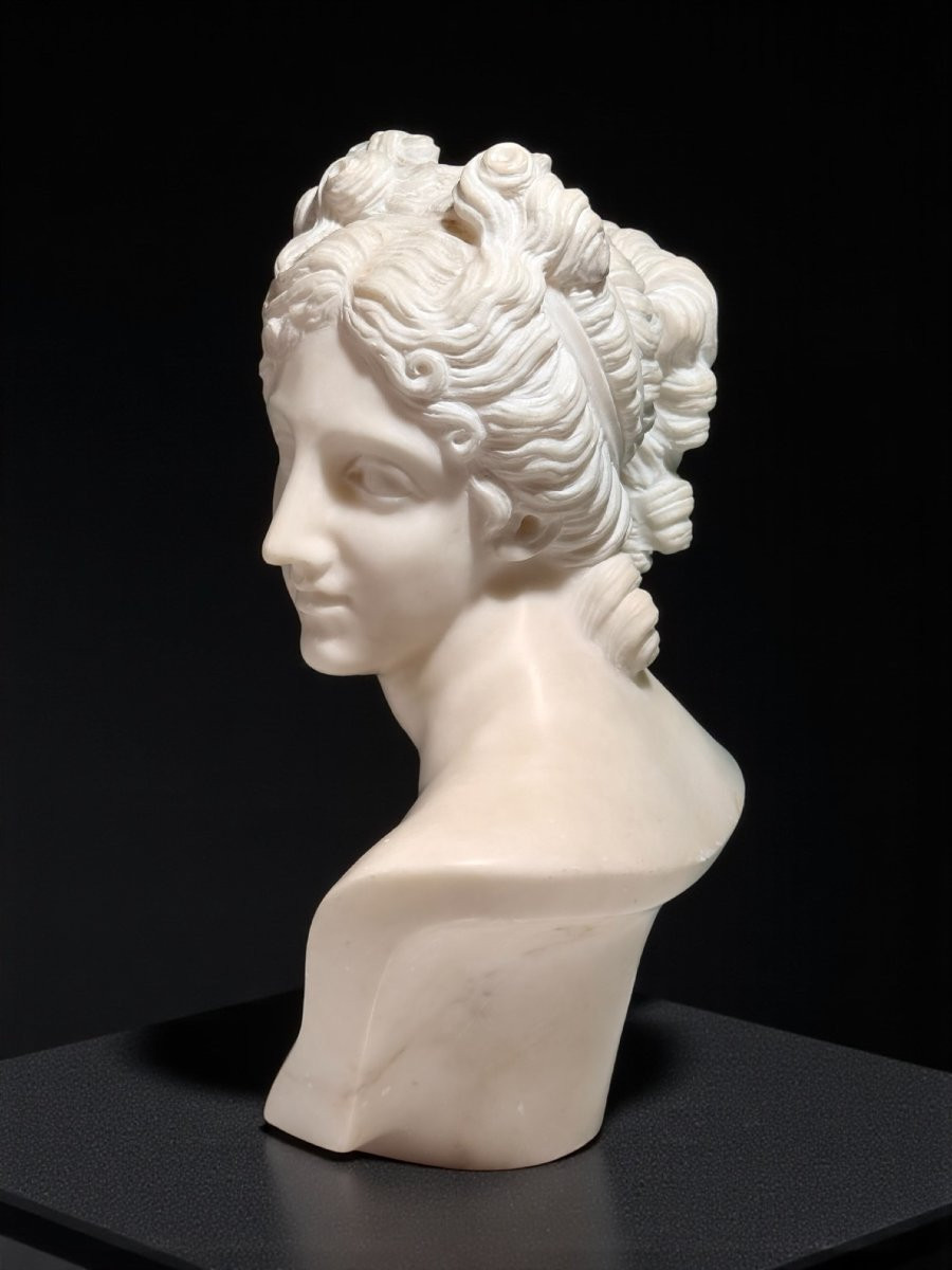 Bust Depicting Venus Italica Based On The Model By Antonio Canova, Carrara Marble -photo-8