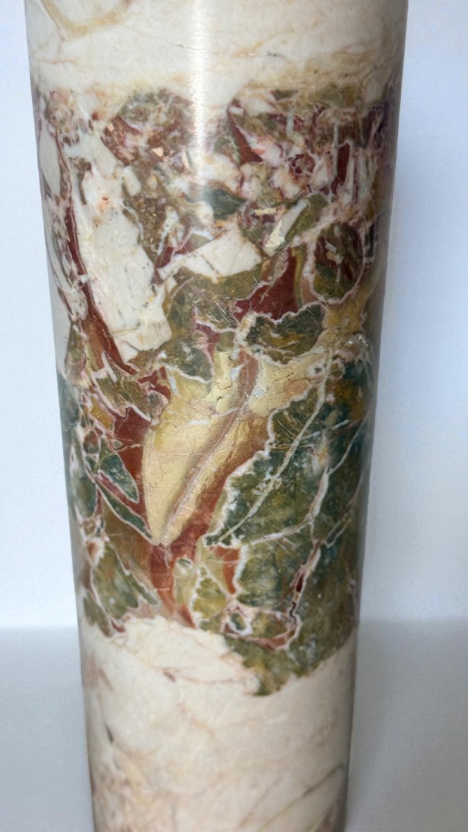 Colonne en Marbre Rouge et Blanc-photo-4