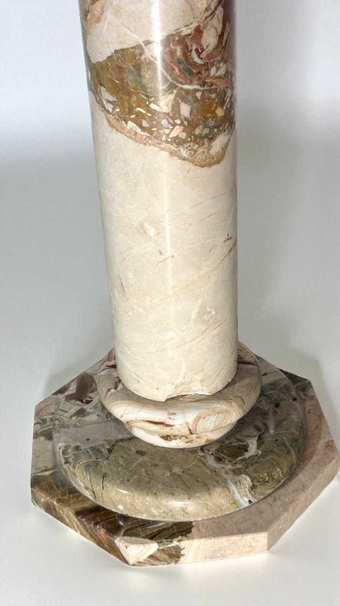 Colonne en Marbre Rouge et Blanc-photo-3