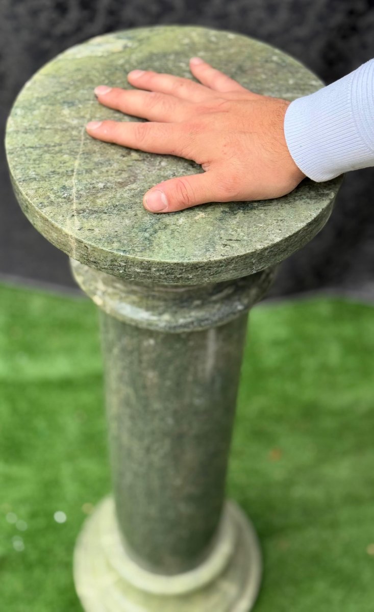 Colonne en marbre vert alpin-photo-2