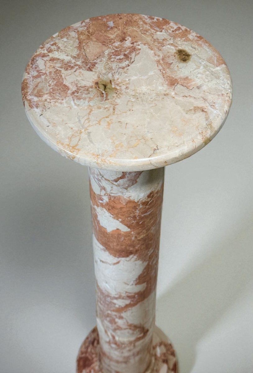 Colonne en Marbre Rouge et Blanc-photo-4