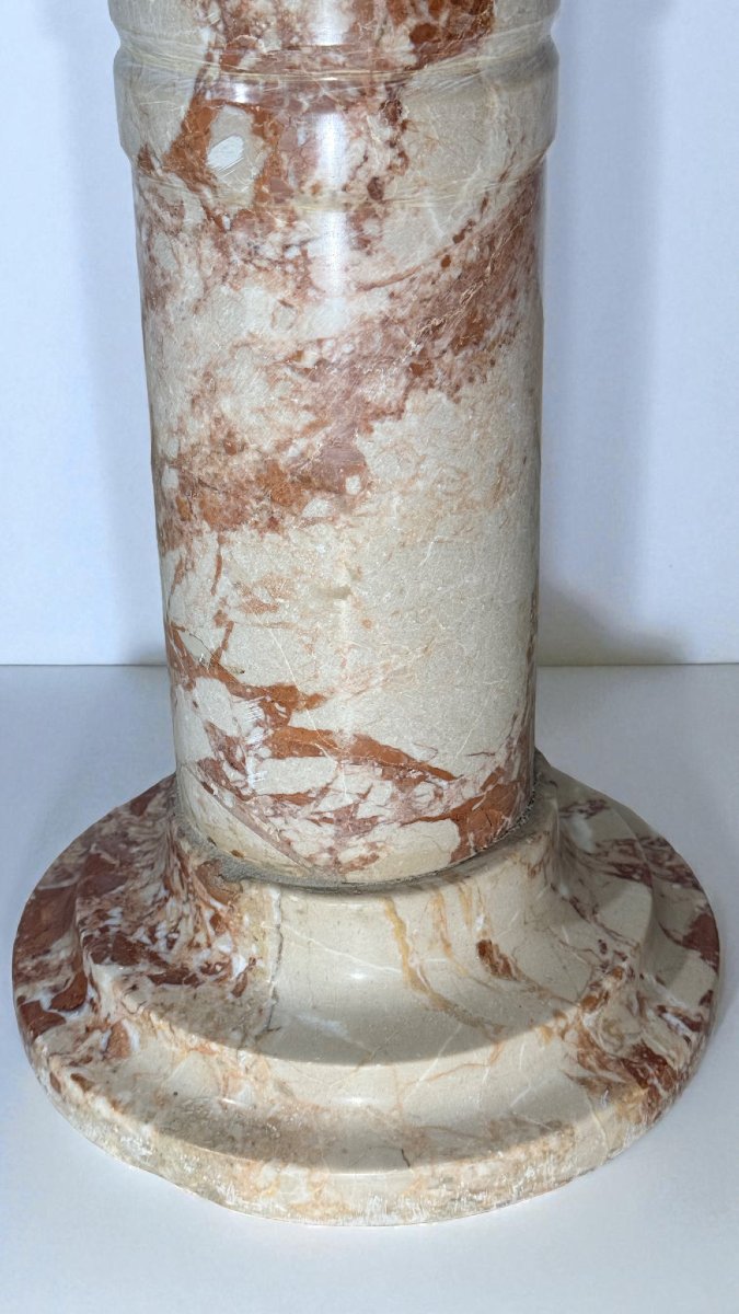 Colonne en Marbre Rouge et Blanc-photo-1