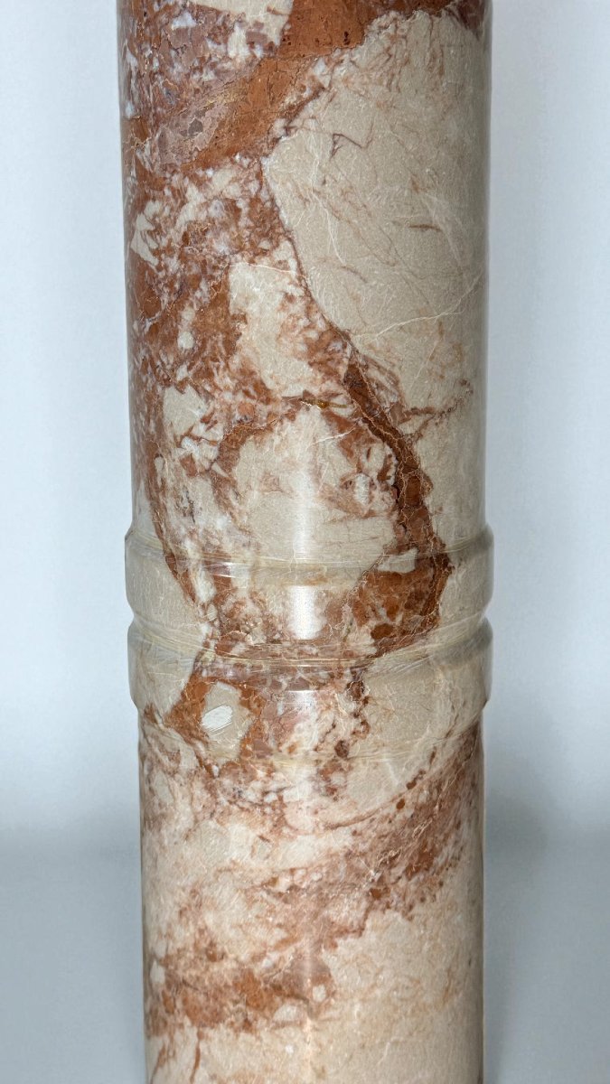 Colonne en Marbre Rouge et Blanc-photo-4