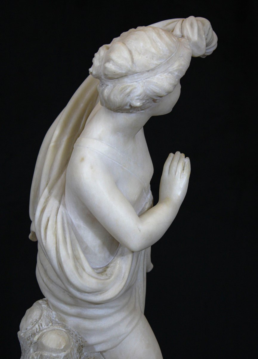 Statue Naked Bather Marble Carrara -photo-1