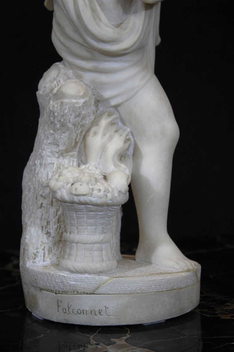 Statue Naked Bather Marble Carrara -photo-2