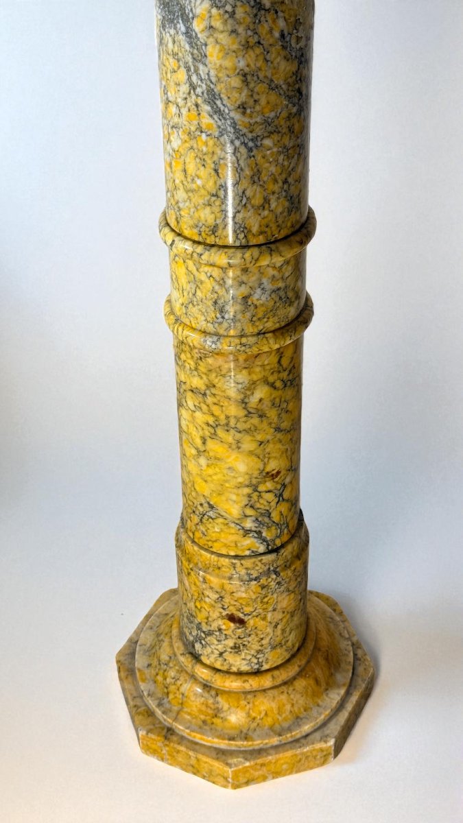 Chapiteau en marbre jaune Arabescato-photo-4