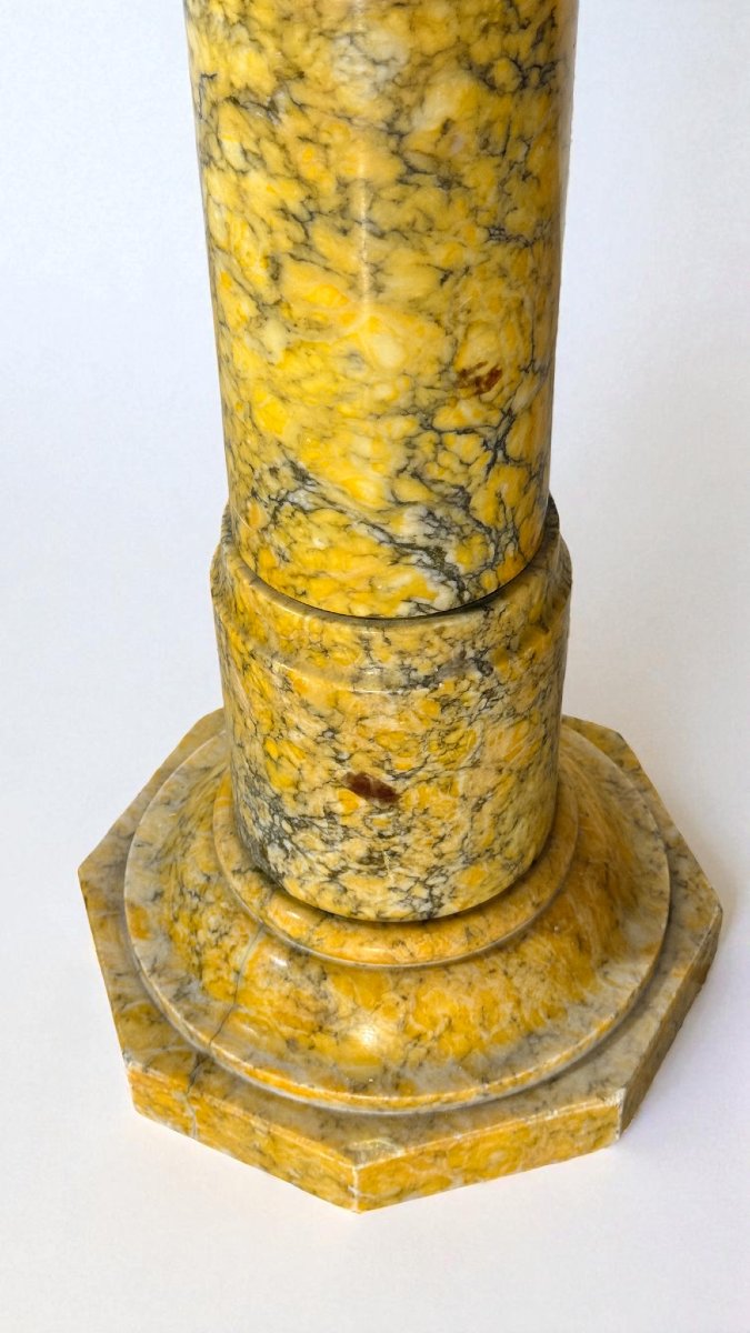 Chapiteau en marbre jaune Arabescato-photo-5