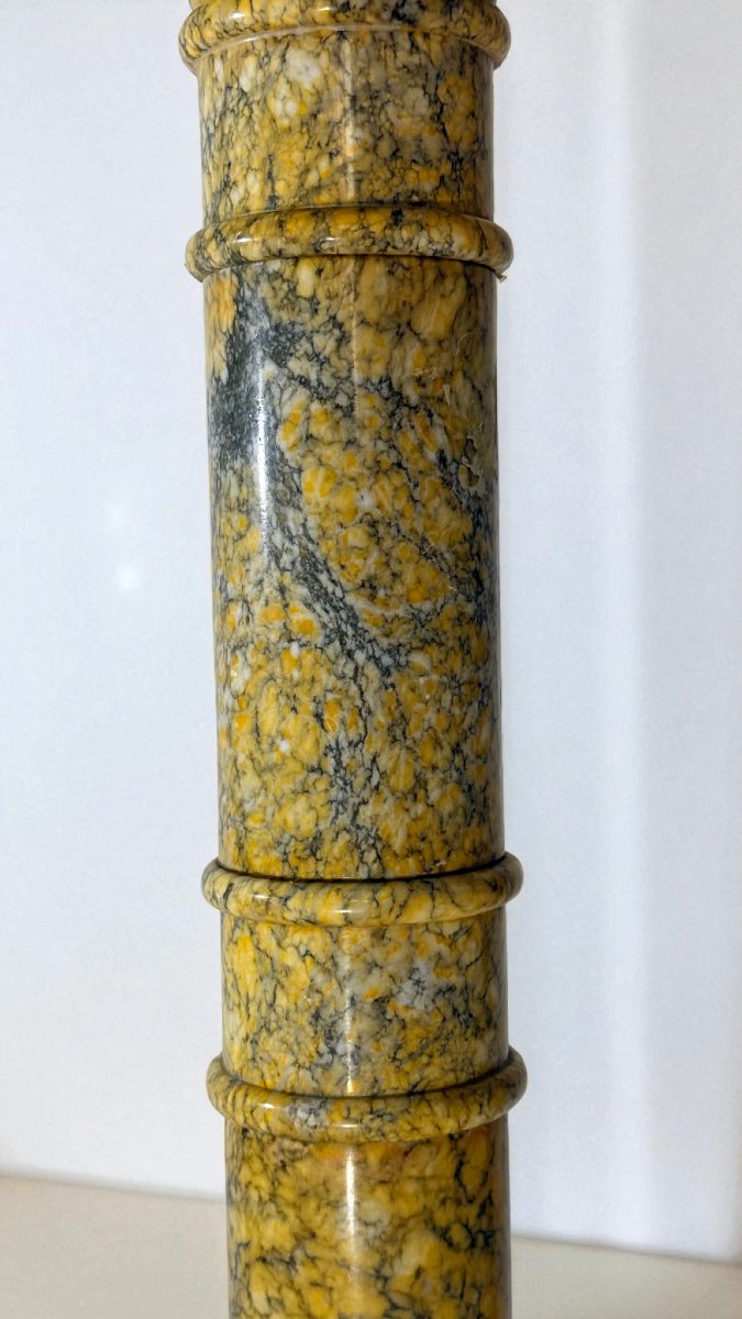 Chapiteau en marbre jaune Arabescato-photo-6