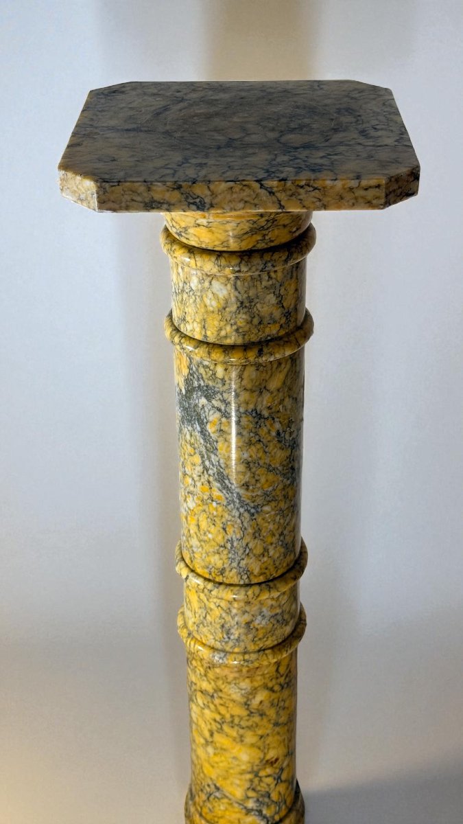 Chapiteau en marbre jaune Arabescato-photo-7