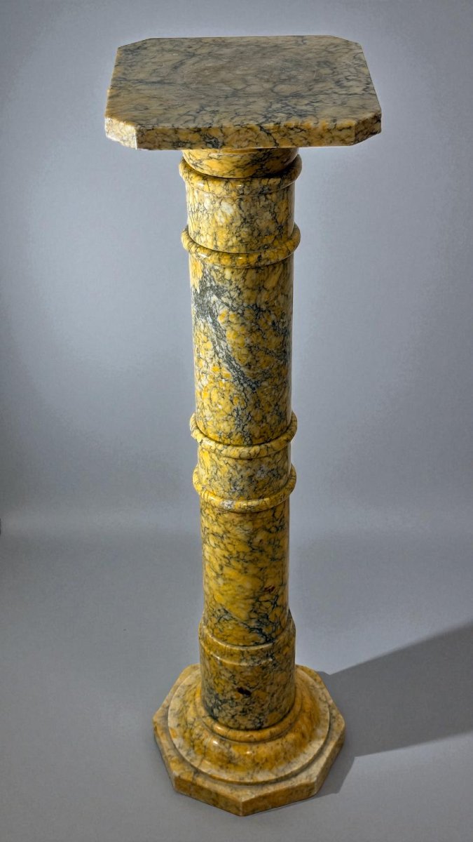 Chapiteau en marbre jaune Arabescato-photo-8