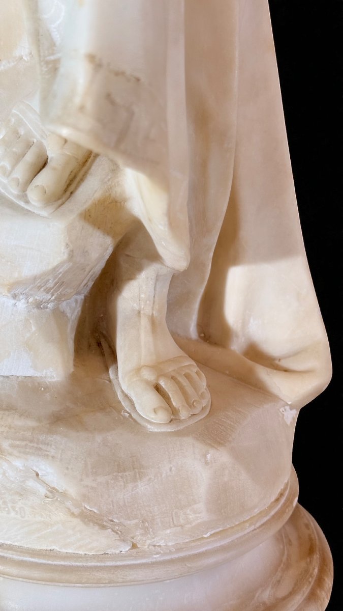 Statue représentant une dame jouant de la lyre Mabre -photo-5