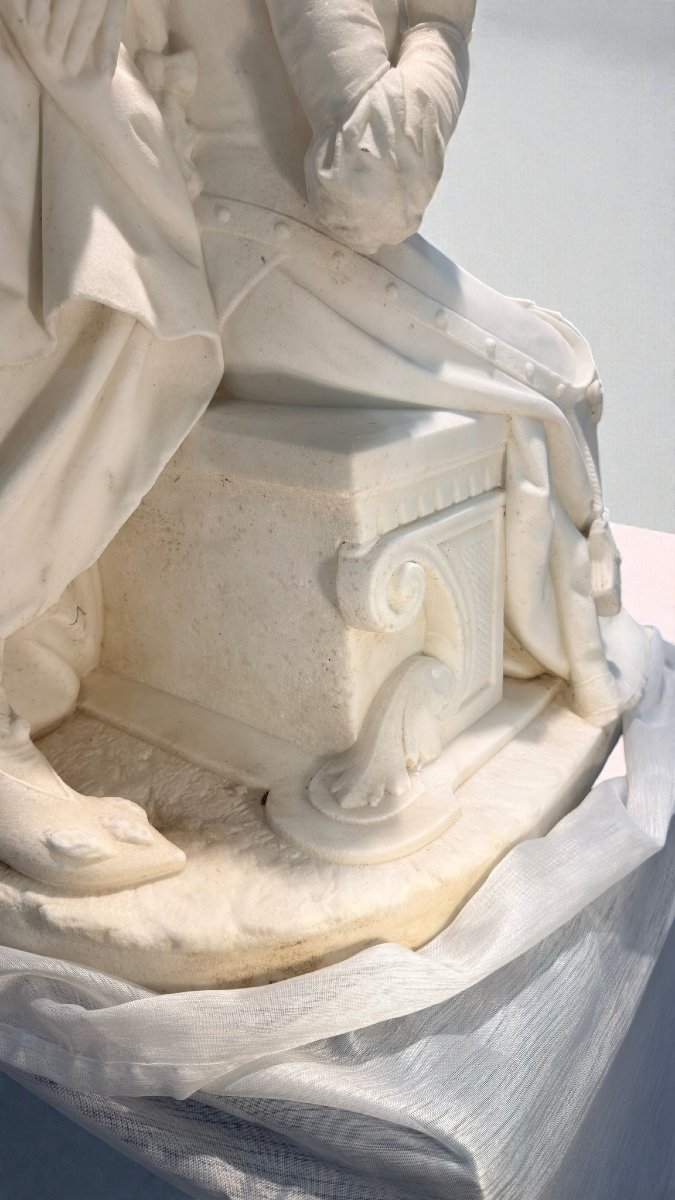 Statue Romeo And Giulietta In White Statuary Carrara Marble -photo-4