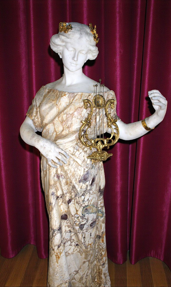 Statue Ebe, Greek Goddess In Marble-photo-2