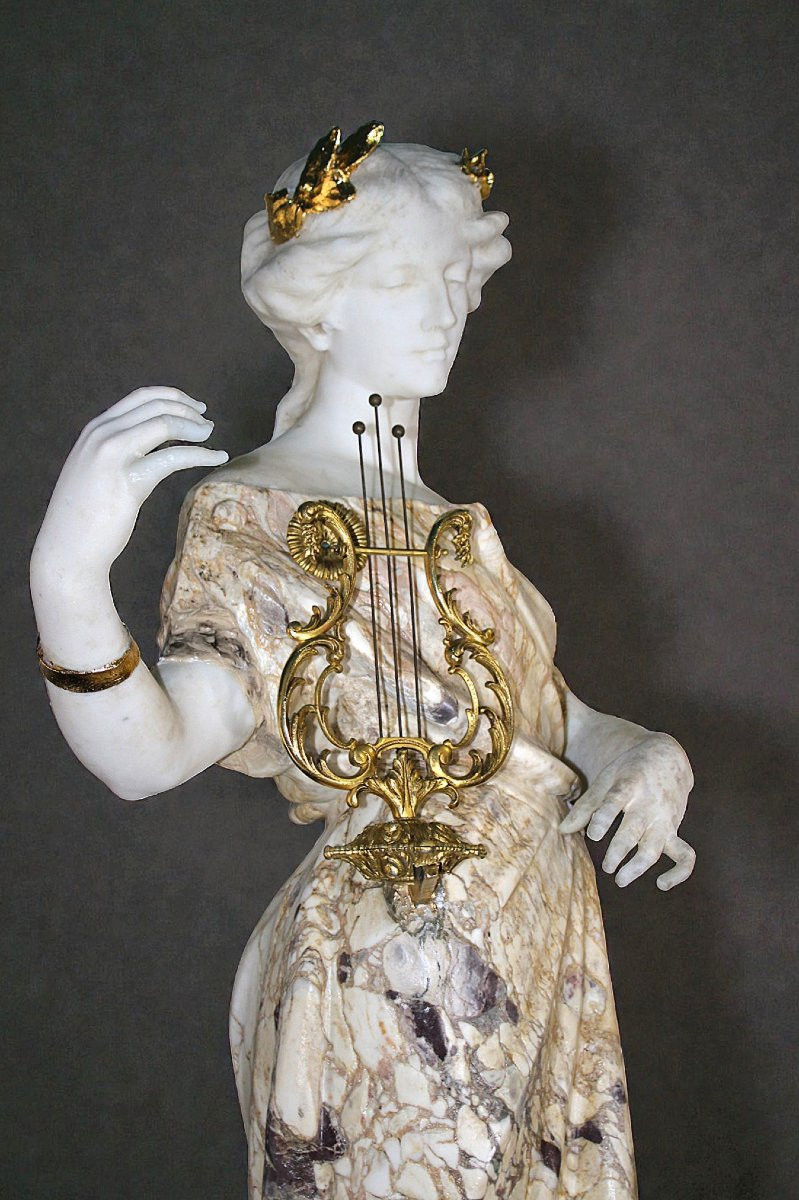 Statue Ebe, Greek Goddess In Marble-photo-1