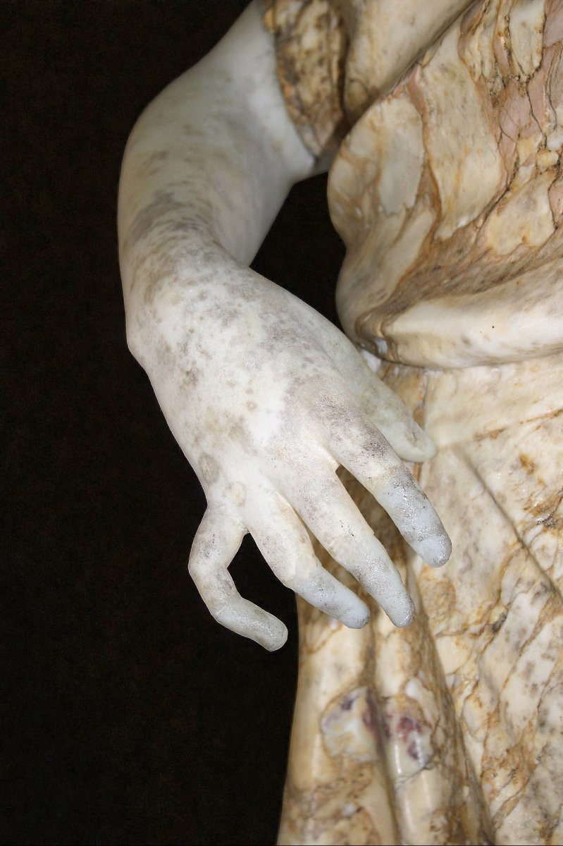 Statue Ebe, Greek Goddess In Marble-photo-3
