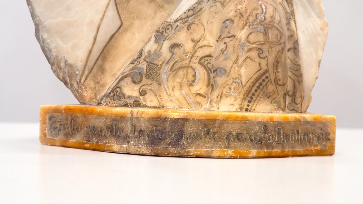 Relif Dante And Beatrice In Marble -photo-7