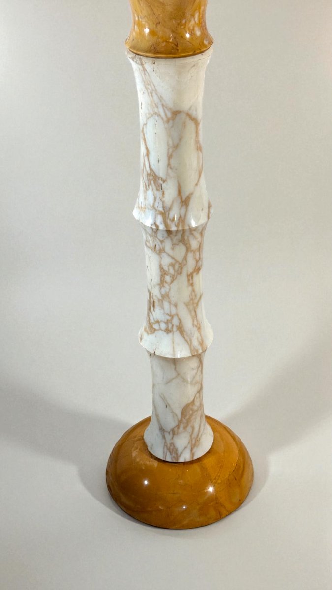 Column Design In Calacatta Gold Marble And Yellow Siena Marble -photo-3