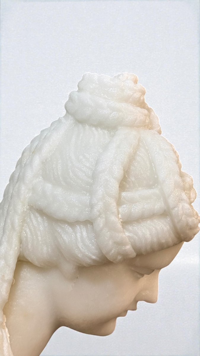 Statue Naked Bather In The River, Marble -photo-5