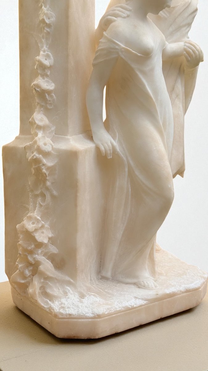 Couples d'enfants amoureux Marbre avec Bronze -photo-1