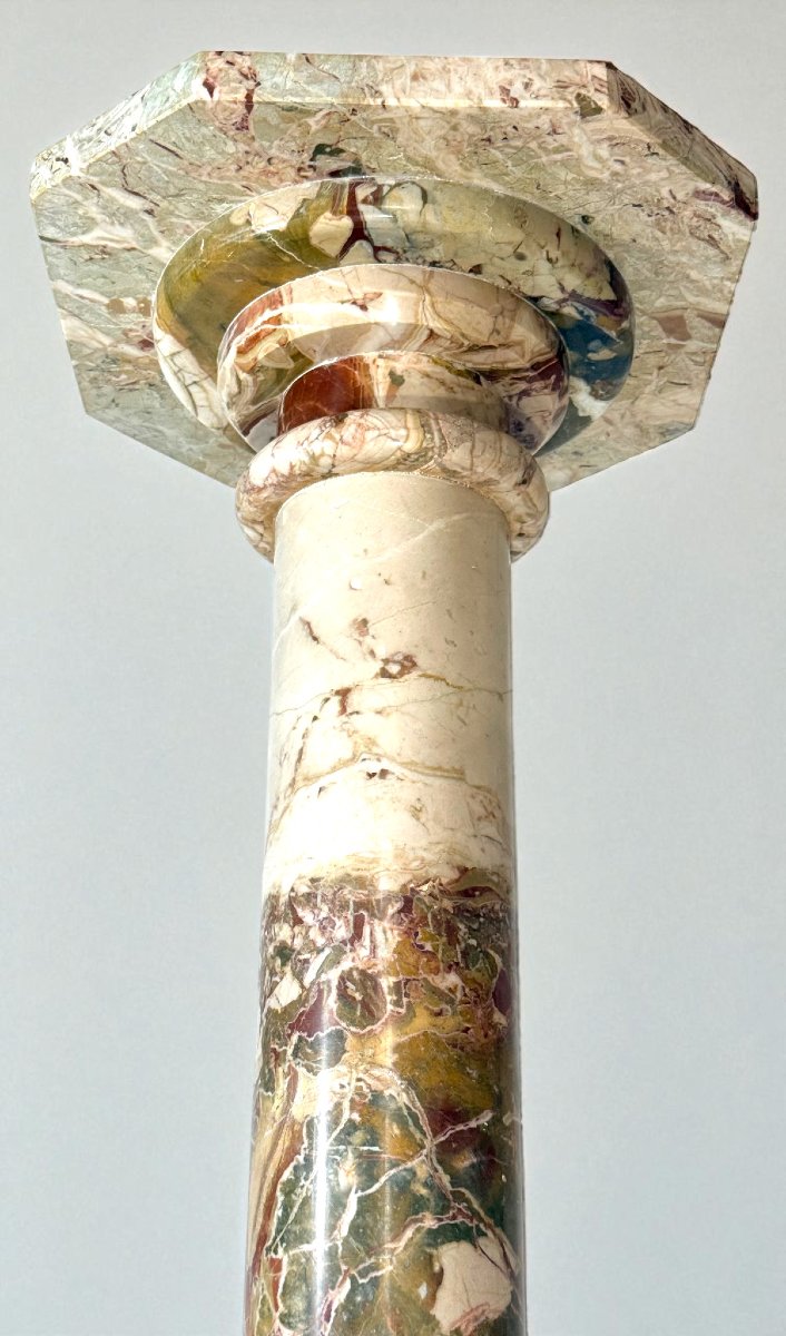 Colonne en Marbre Rouge et Blanc-photo-2