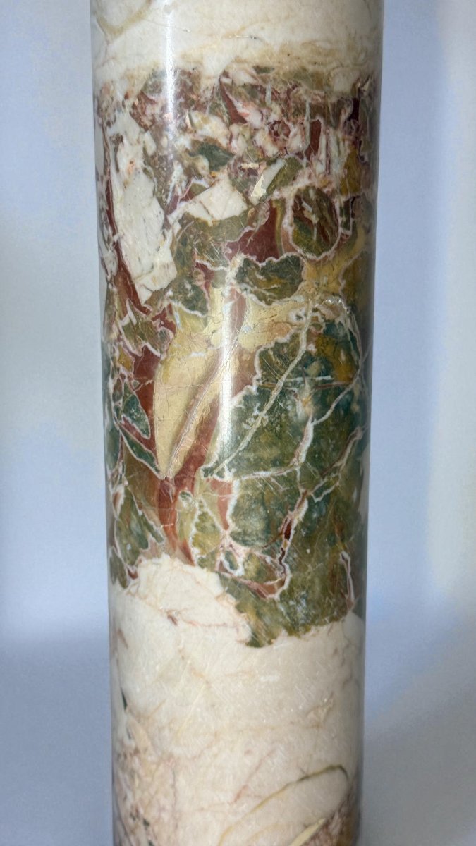 Colonne en Marbre Rouge et Blanc-photo-4