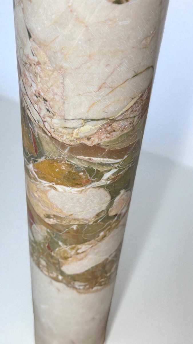 Colonne en Marbre Rouge et Blanc-photo-1