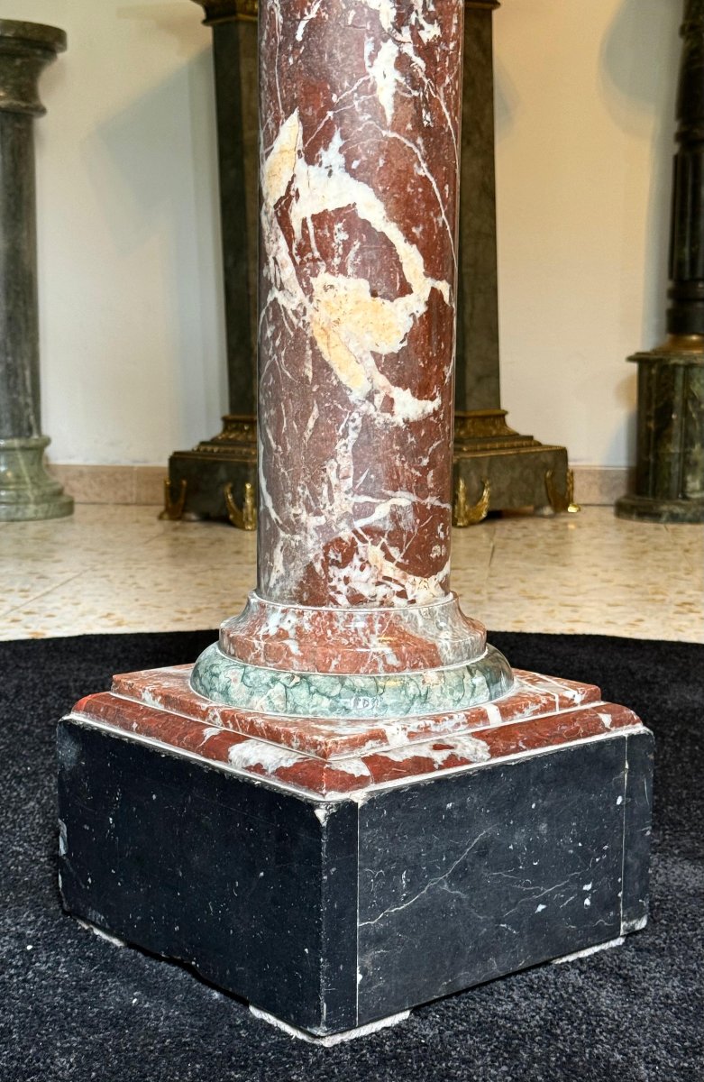 Column In Red Verona Marble -photo-6