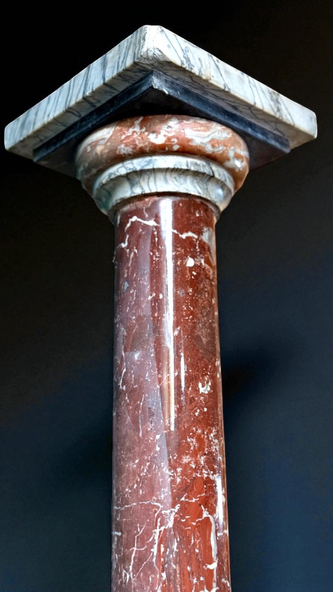 Column In Red Verona Marble -photo-8