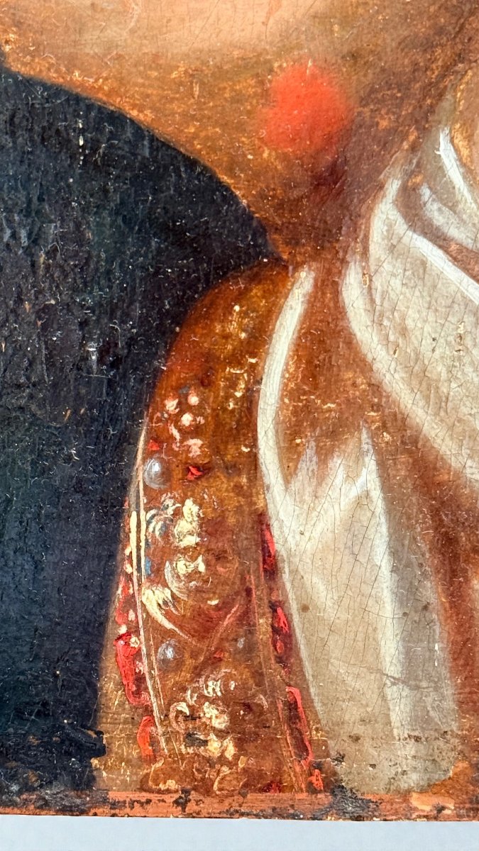 Tableau représentant Marie-Madeleine, huile sur panneau du XVIe siècle-photo-6