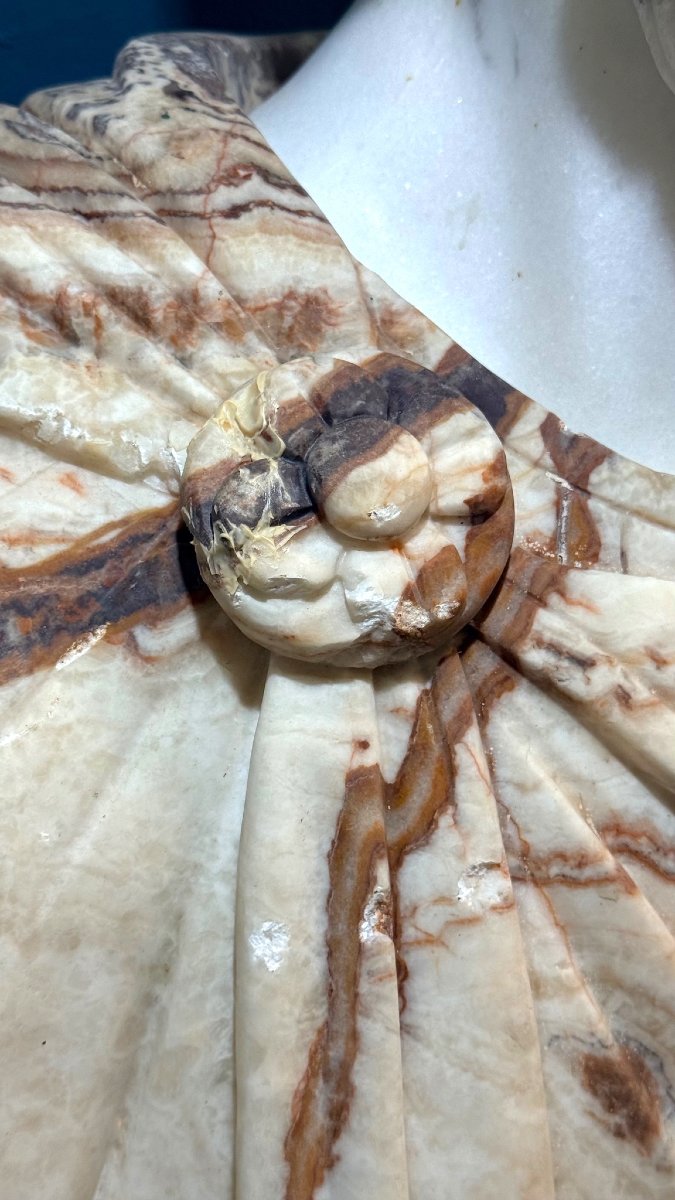 Monumental Bust Depicting A Roman Emperor In Rare Marbles -photo-5