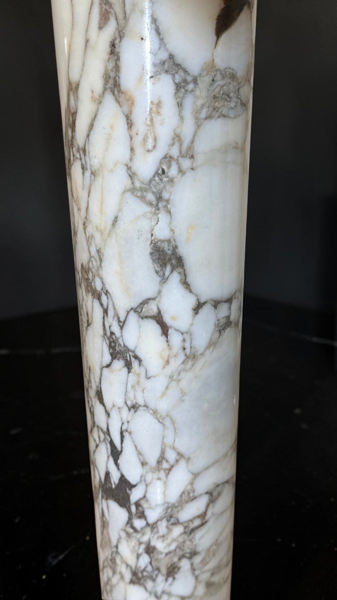 Pair Of Column In Calacatta Gold Marble -photo-8