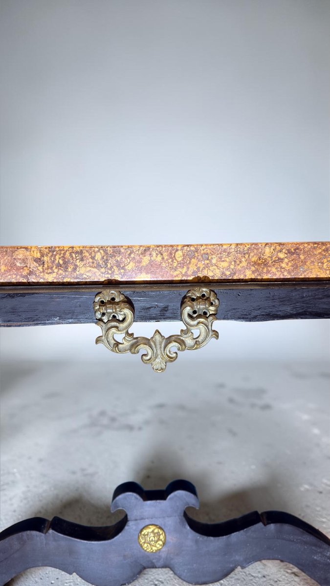 Table With Inlaid Marbles 18/19 Century -photo-6