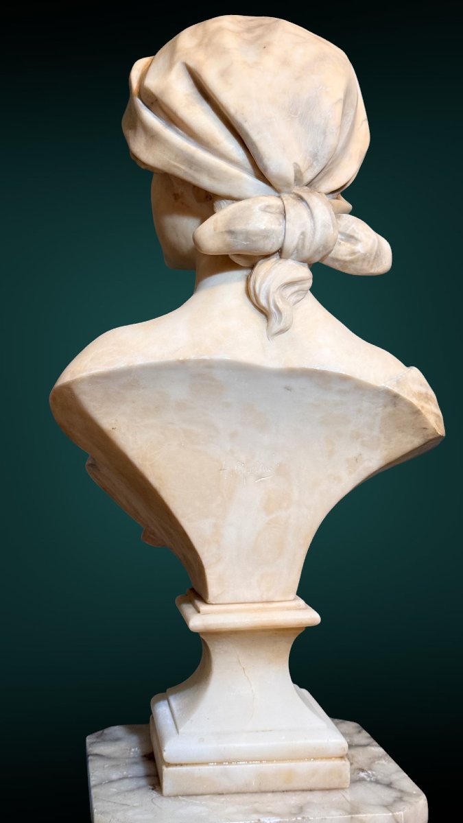 Bust Depicting A Young Girl, By Adolfo Cipriani -photo-2