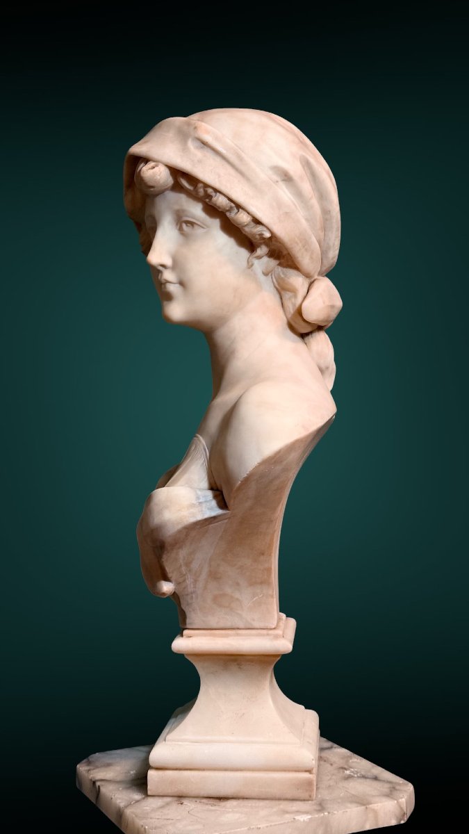 Bust Depicting A Young Girl, By Adolfo Cipriani -photo-6