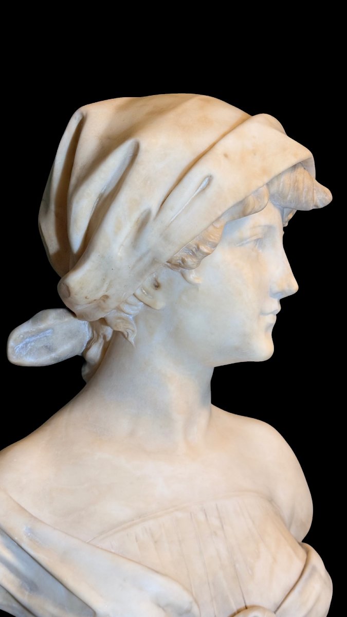 Bust Depicting A Young Girl, By Adolfo Cipriani -photo-8