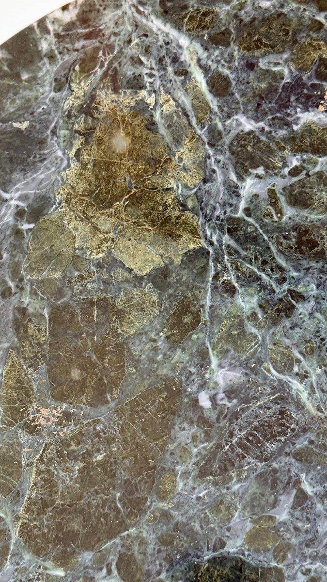 Pair Of Green Alps Marble Capital/column -photo-3