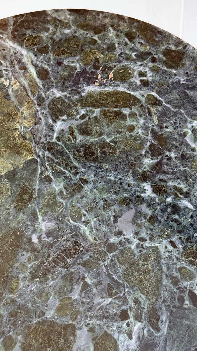 Pair Of Green Alps Marble Capital/column -photo-4