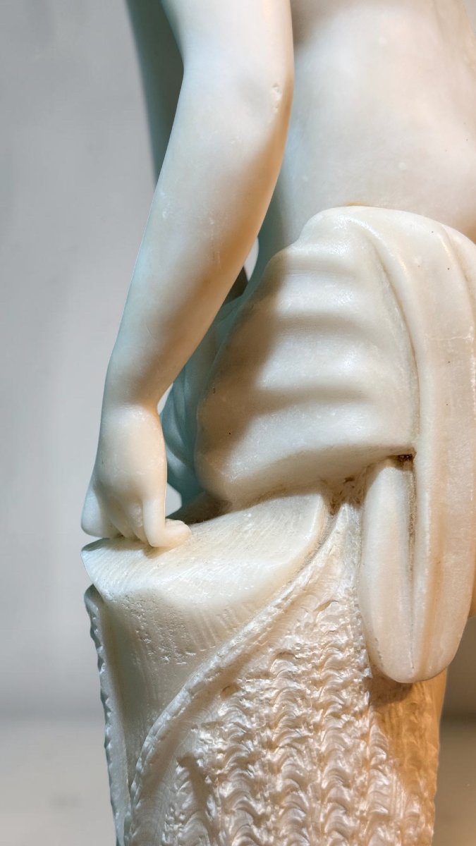 Statue femme nue, plus connue sous le nom de Baigneuse Marbre-photo-3