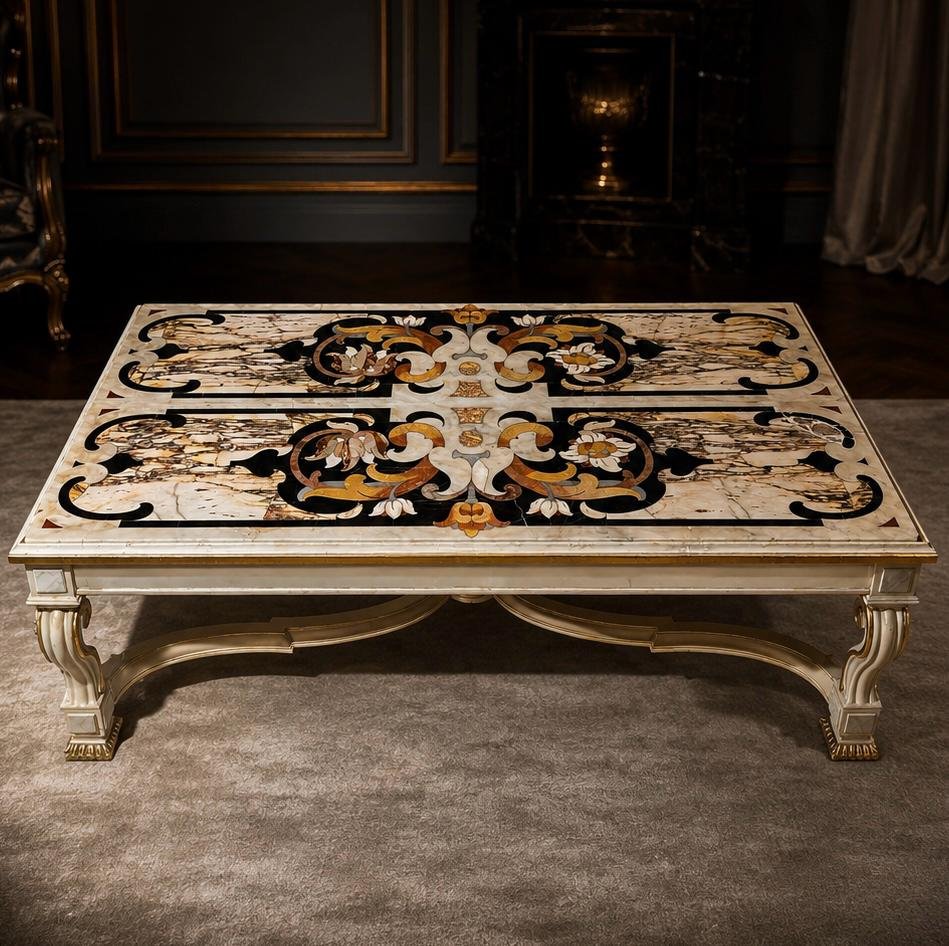 16th-century Low Table Made Of Rare Marble -photo-3