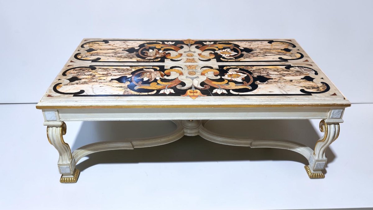 16th-century Low Table Made Of Rare Marble 