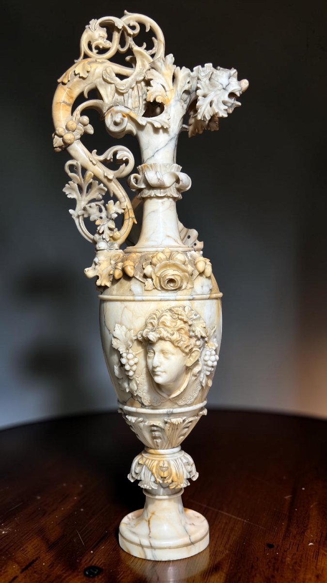 Vase With An Allegorical Figure Of A Bacchante Marble-photo-3