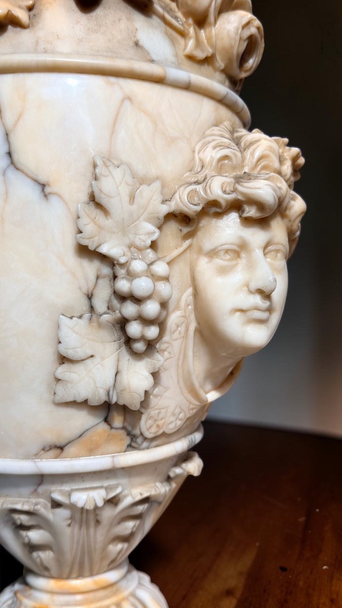 Vase With An Allegorical Figure Of A Bacchante Marble-photo-4