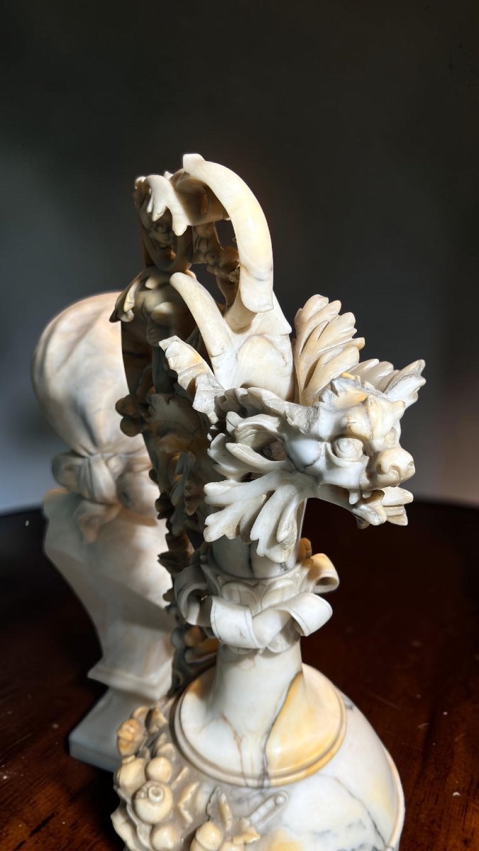 Vase With An Allegorical Figure Of A Bacchante Marble-photo-1