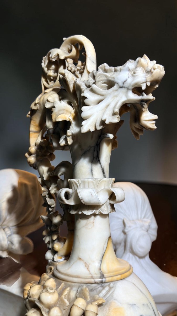 Vase With An Allegorical Figure Of A Bacchante Marble-photo-4