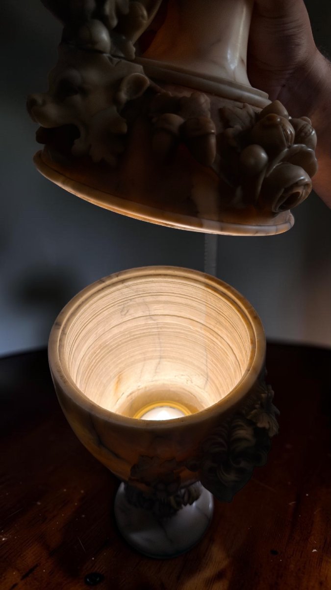 Vase With An Allegorical Figure Of A Bacchante Marble-photo-8