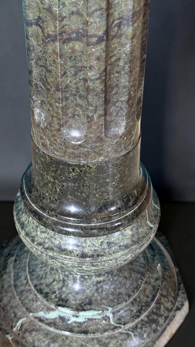 Colonne en Marbre serpentine vert des Alpes-photo-1